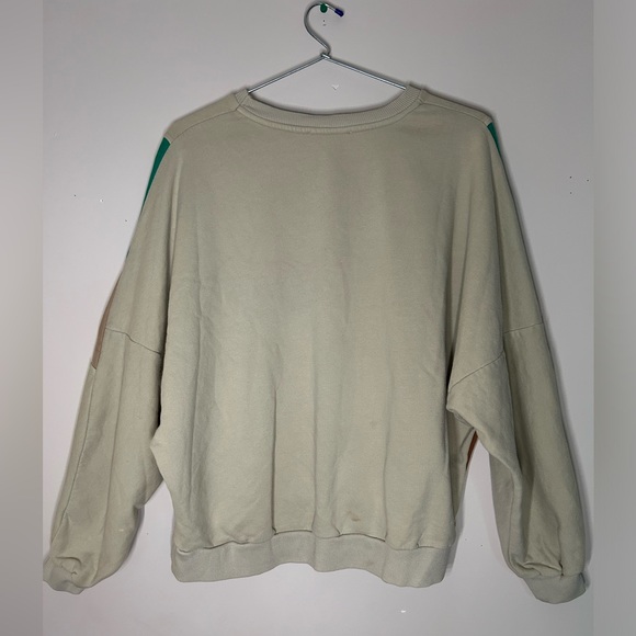 Cute three colour pattern baggy Crewneck - Picture 4 of 7